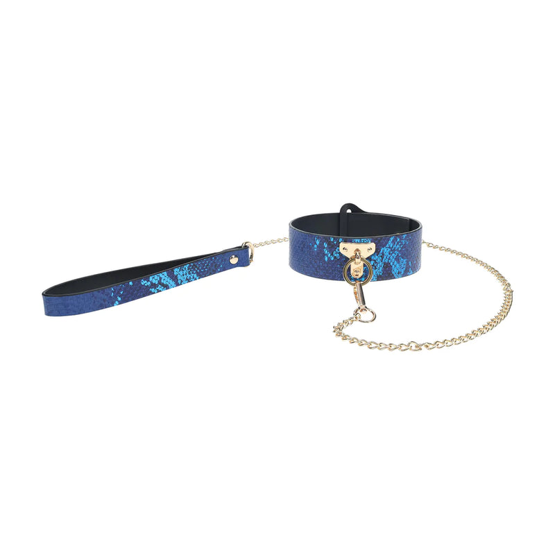 COLEIRA COM TRELA FLORENCE COLLECTION AZUL OUCH!