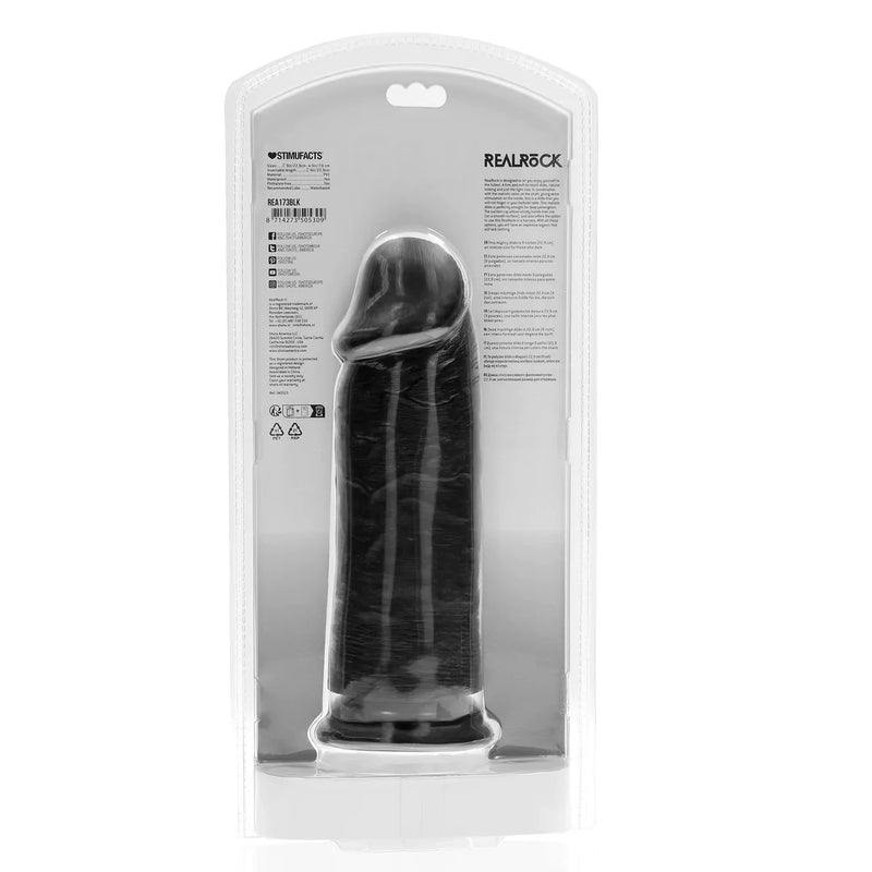 DILDO GROSSO REALROCK 9" SEM TESTÍCULOS