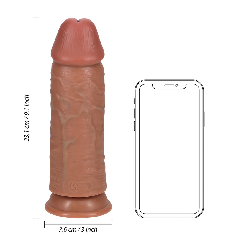 DILDO GROSSO REALROCK 9" SEM TESTÍCULOS