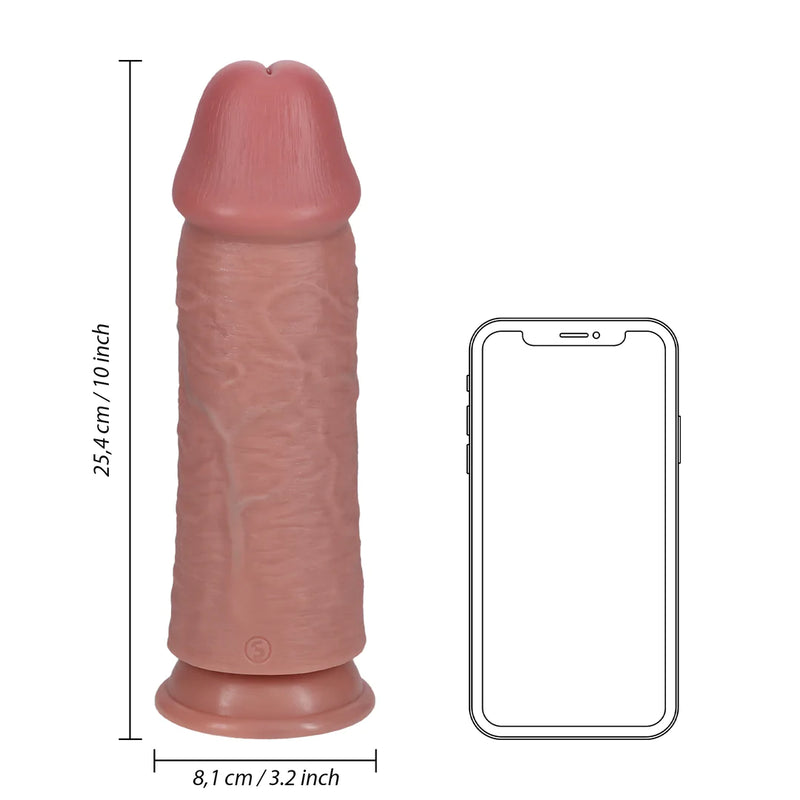 DILDO GROSSO REALROCK 10" SEM TESTÍCULOS