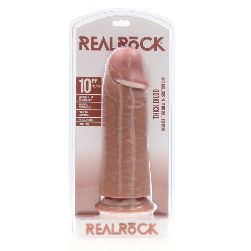 DILDO GROSSO REALROCK 10" SEM TESTÍCULOS