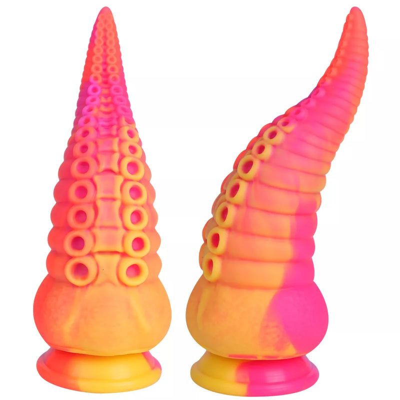 DILDO DE SILICONE DE TENTÁCULO DE POLVO