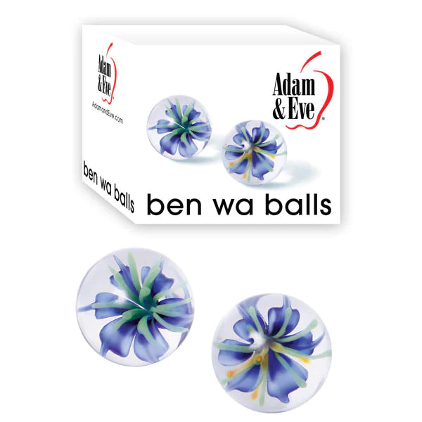 BOLAS DE VIDRO BEN WA COM FLORES AZUIS INTERNAS