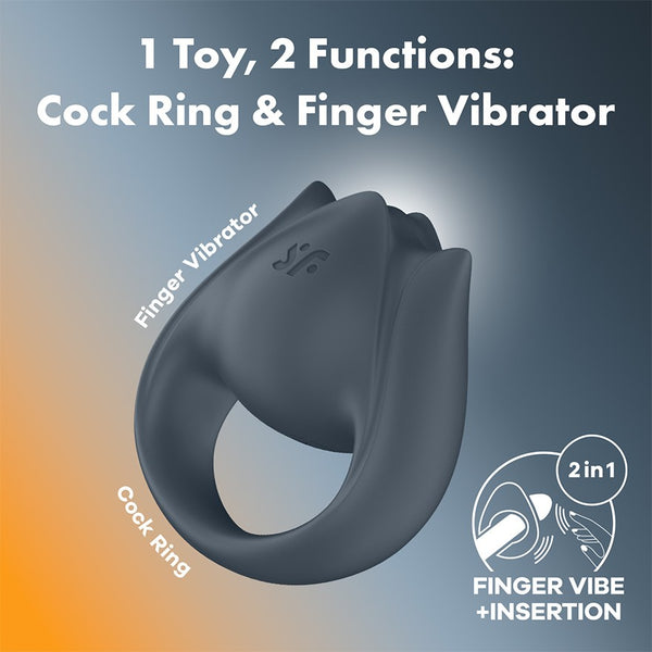 ANEL PARA O PÉNIS COM VIBRAÇÃO PERFECT PAIR 2 SATISFYER