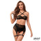 CONJUNTO ARIA PRETO COM LIGUEIRO E LIGAS