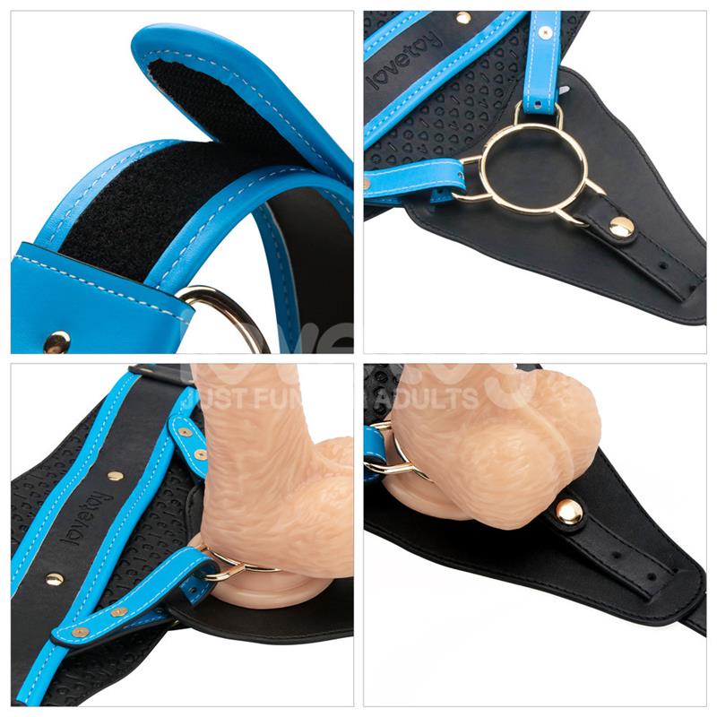 STRAP-ON COM DILDO VIBRATÓRIO 8,5"