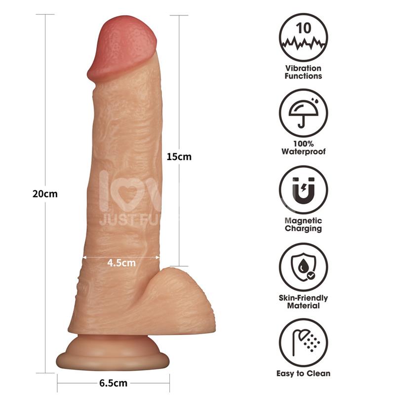STRAP-ON COM DILDO VIBRATÓRIO 8"