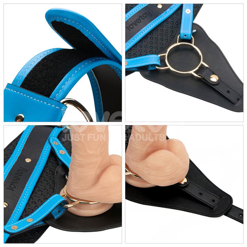 STRAP-ON COM DILDO VIBRATÓRIO 8"