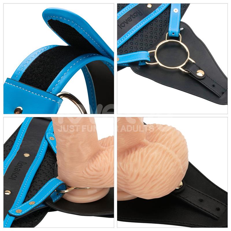 STRAP-ON COM DILDO VIBRATÓRIO 9,5"