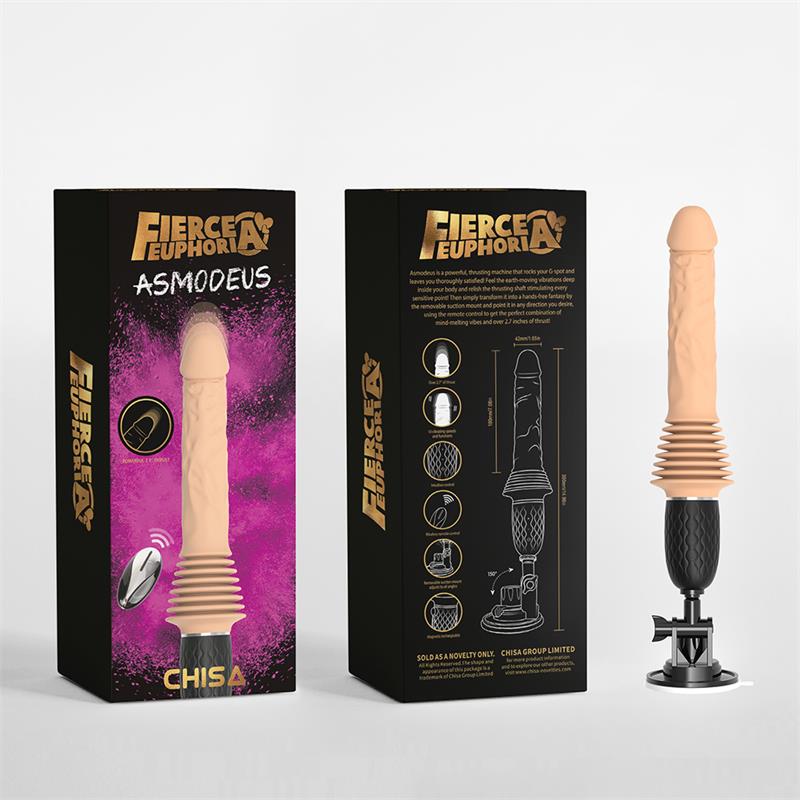 VIBRADOR ASMODEUS REALISTICO COM VENTOSA E VIBRAÇÃO