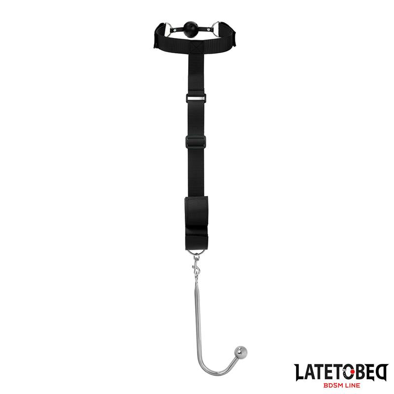 KIT BONDAGE COM MORDAÇA, ALGEMAS E GANCHO ANAL