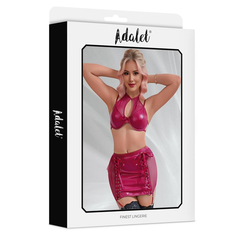 CONJUNTO TOP E SAIA AURORA EM PELE VEGAN