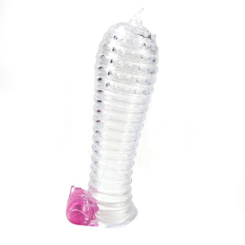 MANGA PENIANA VIBRATÓRIA TRANSPARENTE