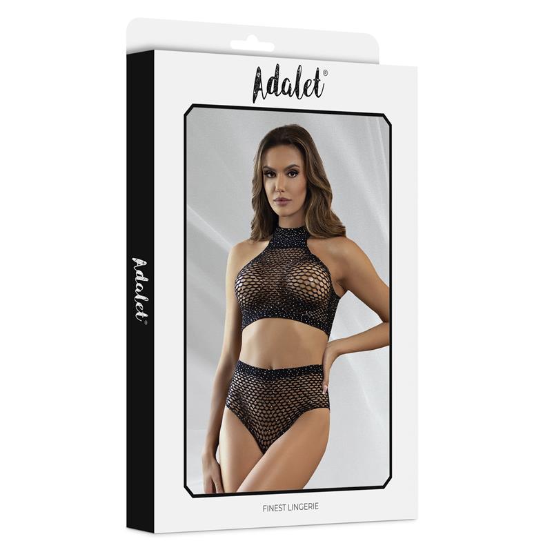 CONJUNTO MARGA TOP E CALCINHAS DE REDE