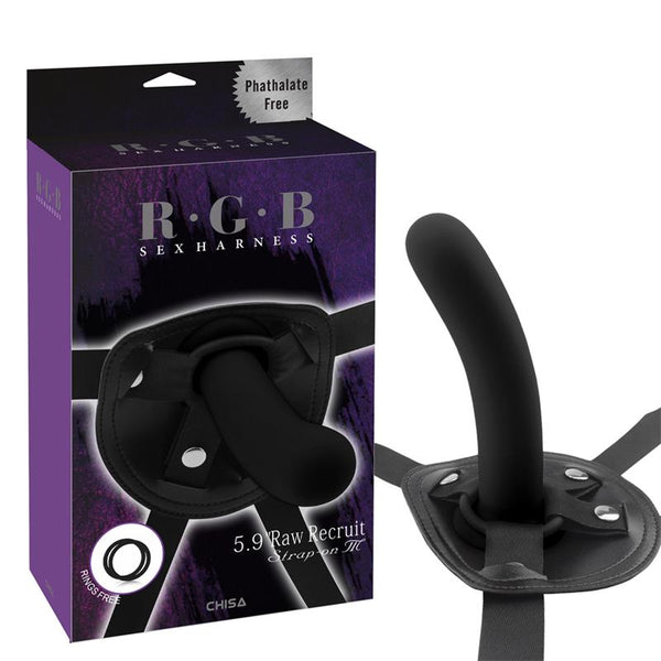 CHISA ARNÊS COM DILDO RAW RECRUIT PRETO