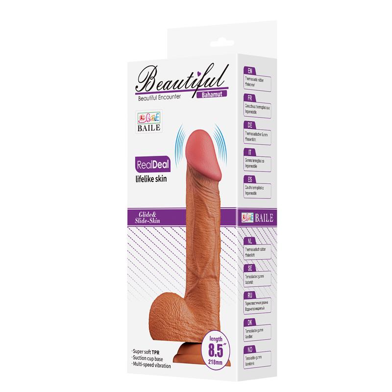 VIBRADOR REALISTICO BAHAMUT  8.5" COM COMANDO
