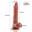 DILDO BAIRD COM IMPULSO E VIBRAÇÃO 8,46"