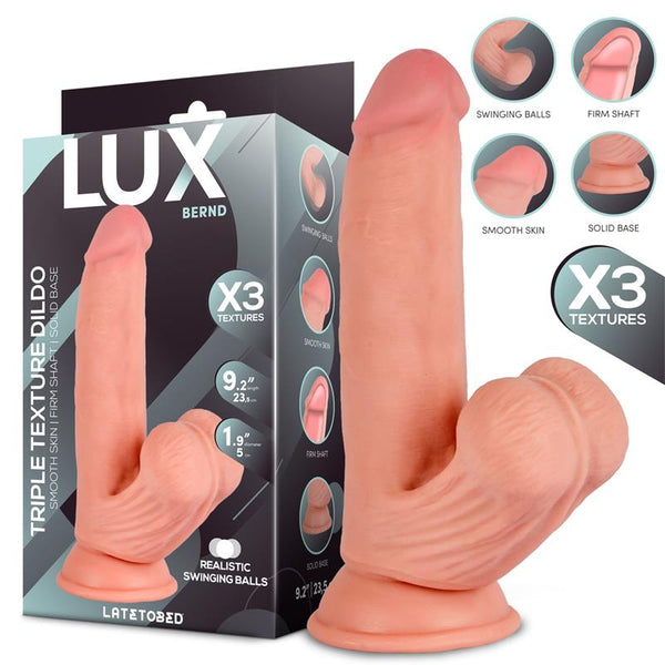 DILDO BERND TRIPLA DENSIDADE COM TESTÍCULOS OSCILANTES 9.2"