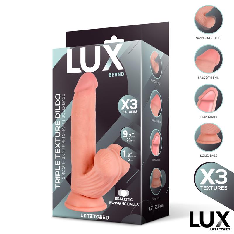 DILDO BERND TRIPLA DENSIDADE COM TESTÍCULOS OSCILANTES 9.2"