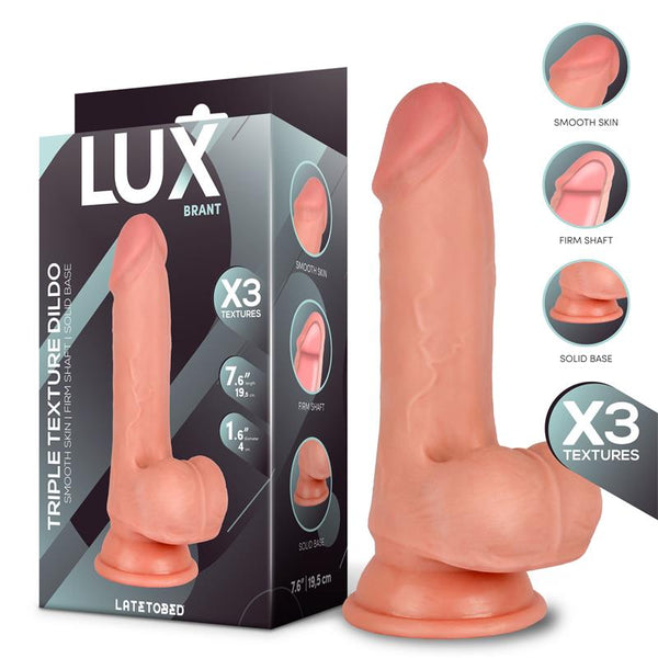 DILDO BRANT TRIPLA DENSIDADE COM TESTÍCULOS 7.6"