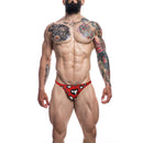 CUECA CAVADA C4M11 VERMELHA COM CORAÇÕES