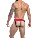 JOCKSTRAP ESTILO RUGBY EM ROSA NEON