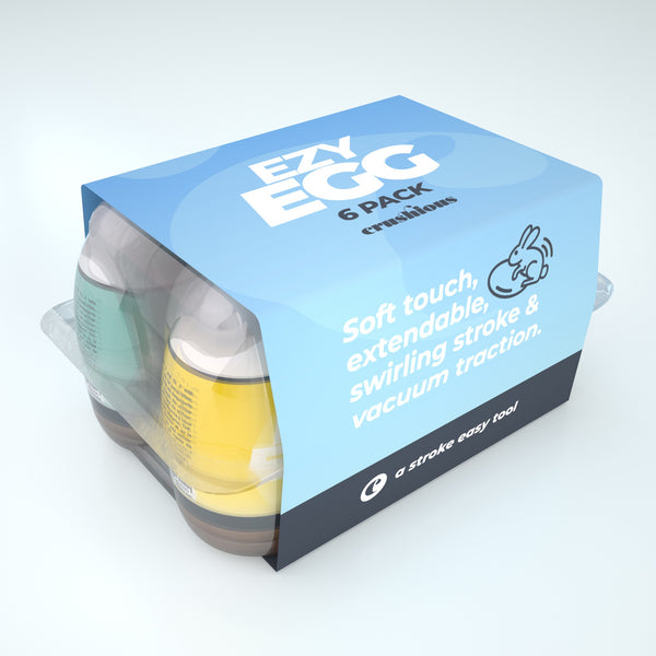 CAIXA COM 6 OVOS MASTURBADORES EZY EGG CRUSHIOUS