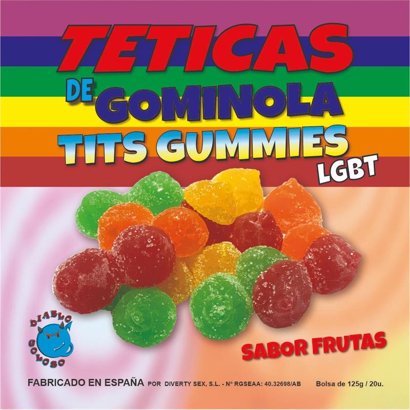 GOMAS EM FORMA DE SEIOS SABOR A FRUTA LGBT