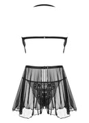 CAMISA DE NOITE E TANGA DARK MIRAGE PRETA BEAUTY NIGHT FASHION