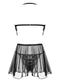 CAMISA DE NOITE E TANGA DARK MIRAGE PRETA BEAUTY NIGHT FASHION