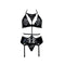 CONJUNTO DE 3 PEÇAS ALANIS PRETO BEAUTY NIGHT FASHION
