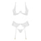 CONJUNTO DE 3 PEÇAS ROSE BRANCO BEAUTY NIGHT FASHION