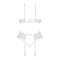 CONJUNTO DE 3 PEÇAS ROSE BRANCO BEAUTY NIGHT FASHION