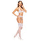 CONJUNTO DE 3 PEÇAS ROSE BRANCO BEAUTY NIGHT FASHION