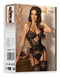 CORPETE E TANGA LACE TEMPTATION PRETO BEAUTY NIGHT FASHION