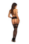 CORPETE E TANGA LACE TEMPTATION PRETO BEAUTY NIGHT FASHION