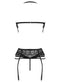 CORPETE E TANGA LACE TEMPTATION PRETO BEAUTY NIGHT FASHION