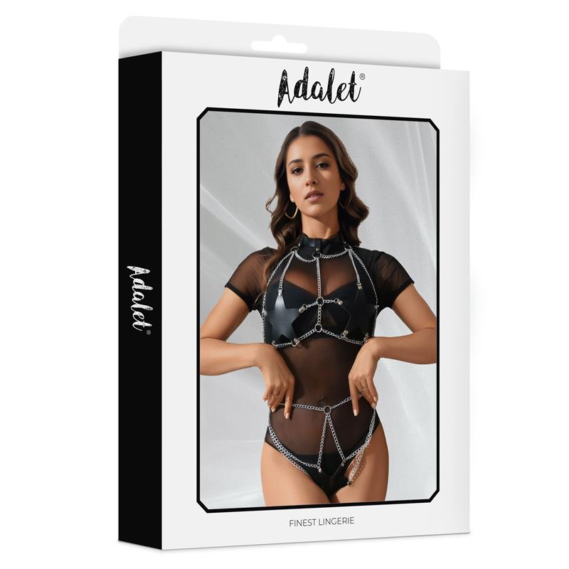 CONJUNTO DAMARIS DE 2 PEÇAS EM COURO VEGAN TAM. ÚNICO