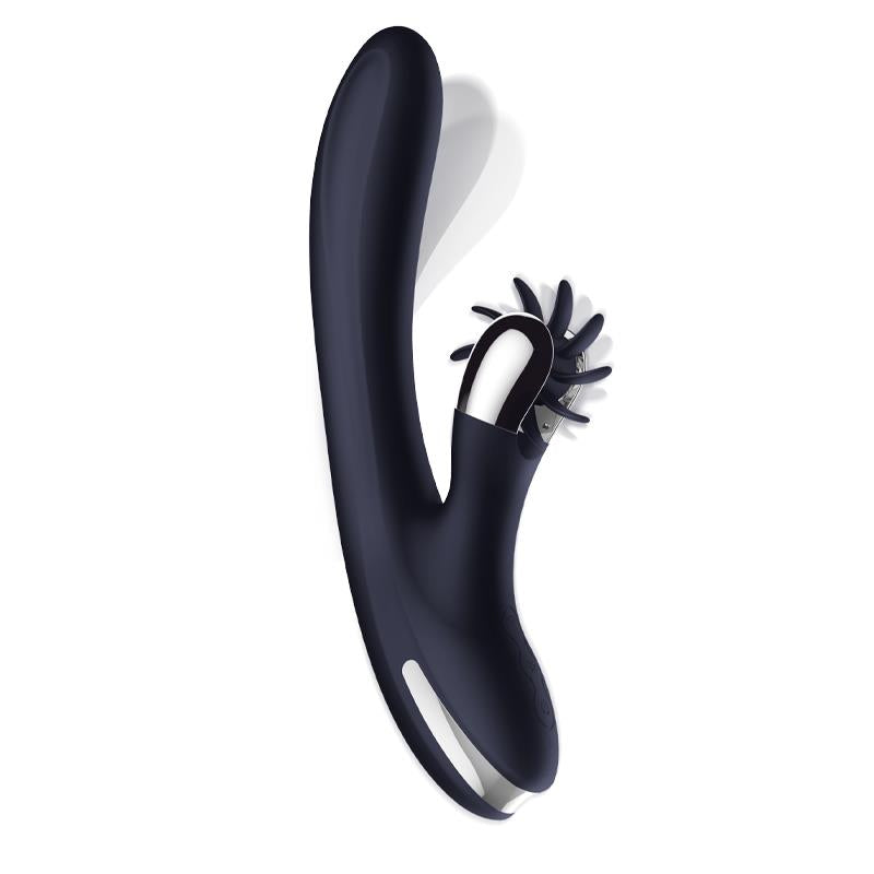 VIBRADOR COM ESTIMULADOR CLITORIANO RECARREGÁVEL