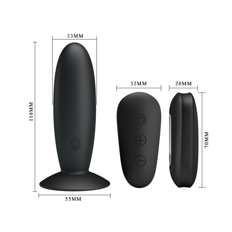 MR PLAY PLUG ANAL COM VIBRAÇÃO E CONTROLO REMOTO USB