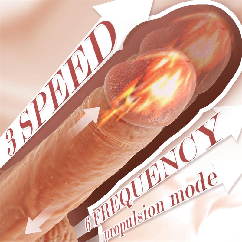 DILDO DEAN COM IMPULSO E VIBRAÇÃO 8,4"