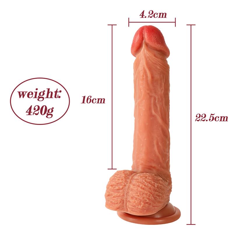 DILDO DEAN COM IMPULSO E VIBRAÇÃO 8,4"