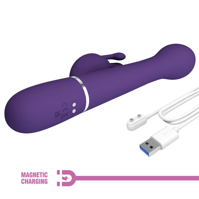 VIBRADOR PRETTYLOVE DEJON COM BOLAS DE IMPULSO E ROTAÇÃO USB