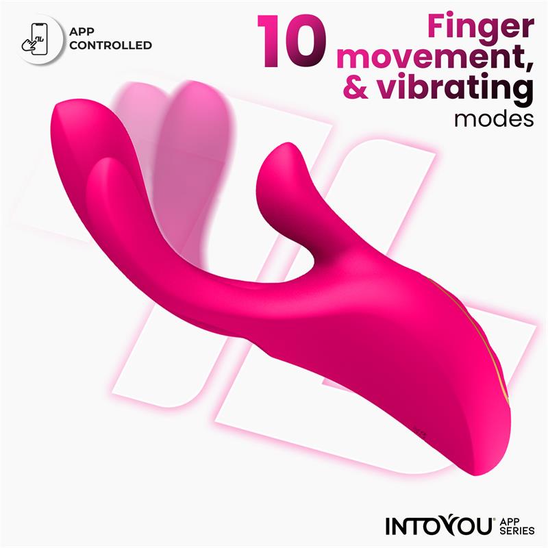 VIBRADOR DEREK COM MOVIMENTO DOS DEDOS E 3 MOTORES E APP