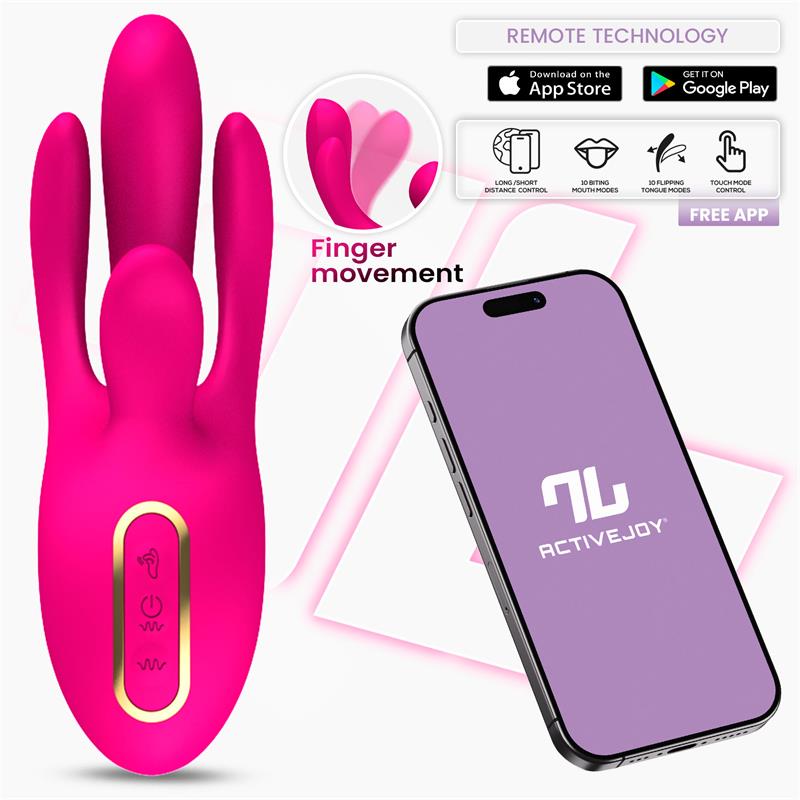 VIBRADOR DEREK COM MOVIMENTO DOS DEDOS E 3 MOTORES E APP