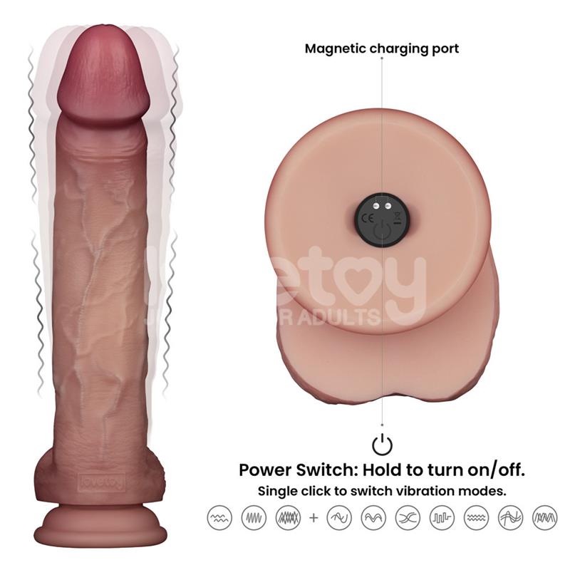 VIBRADOR REALISTICO DUPLA DENSIDADE 25CM (10")