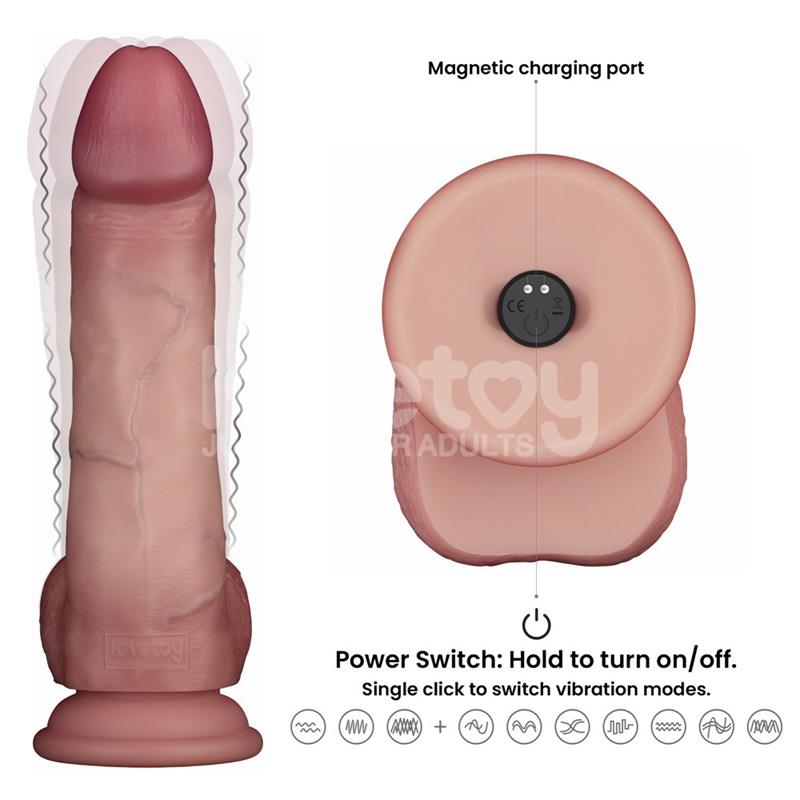 VIBRADOR REALISTICO DUPLA DENSIDADE 20 CM (8")
