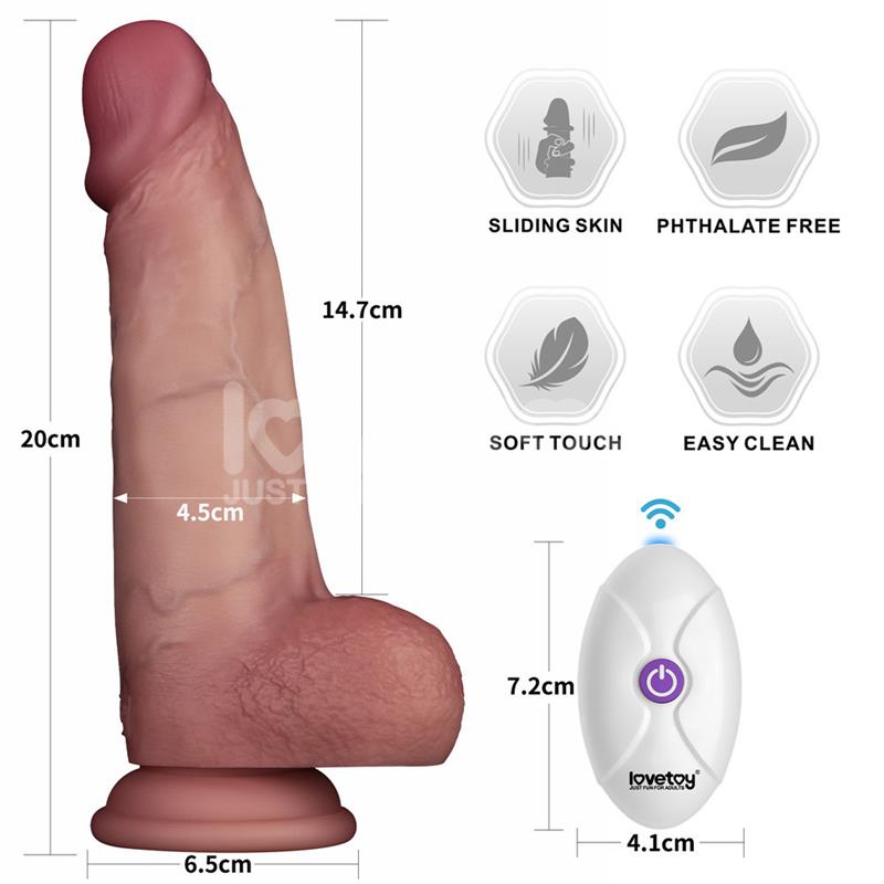 VIBRADOR REALISTICO DUPLA DENSIDADE 20 CM (8")