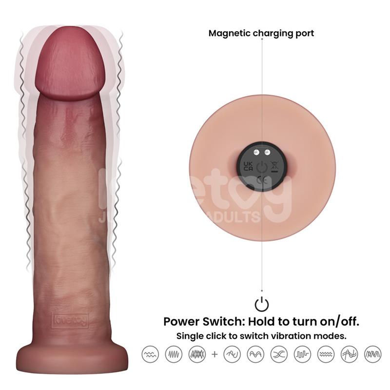 VIBRADOR REALISTICO DUPLA DENSIDADE 23CM (9")