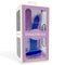 DILDO COM VIBRAÇÃO QUE MUDA DE COR AZUL A ROXO TAM. M - 17CM